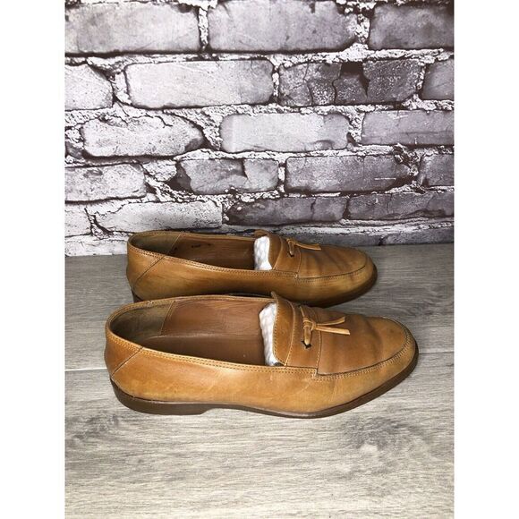 Gianni Versace Brown Leather Slip On Tassel Bow Dress Loafers Shoes Men Sz 9B US - Picture 12 of 16